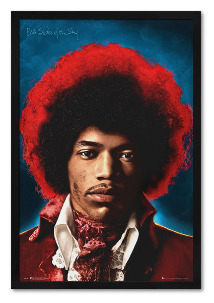 Jimi Hendrix - Постер со Рамка А4 (29,7x21 cm) - Артизам